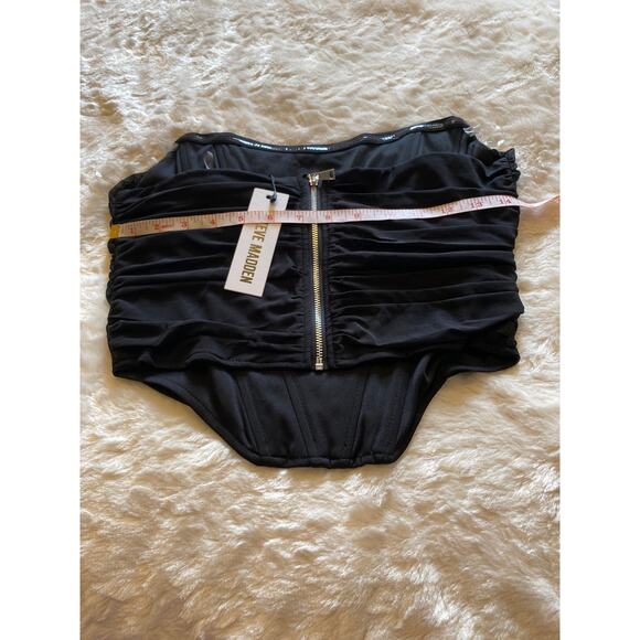 NWT Steve Madden corset top. Size M. Black - Picture 3 of 5